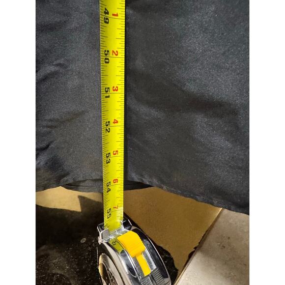 Adrianna Papell Black Quarter Sleeve Ribbon Sequin High Low Gown Size 4 - Picture 8 of 12